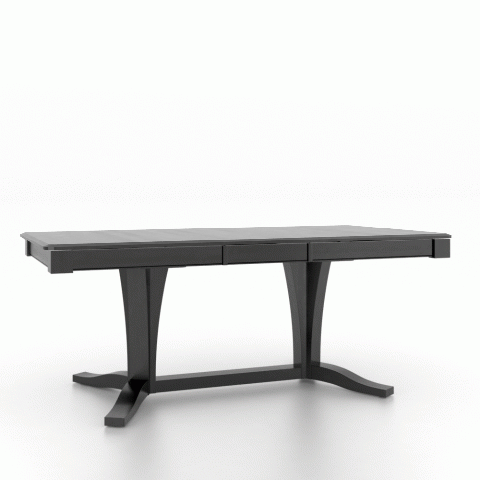 Canadel Customizable Gourmet 76" VR Base Dining Table with One Removable Leaf-2