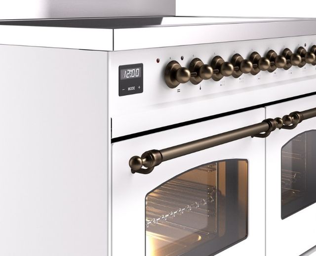 Ilve® Nostalgie II Series 40" White Pro Style Induction Range-1