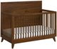 Elements International Malia Walnut Crib with High Headboard and Guardrail-0