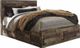 Benchcraft® Derekson 4-Piece Multi Gray King Panel Storage Bed Set-1