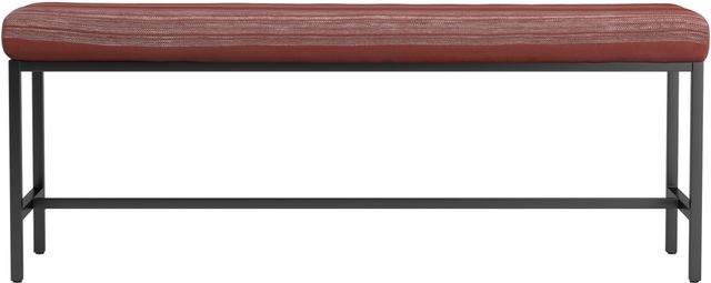 Coaster® Gunmetal And Red Striped Bench-1