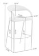 Armen Living Ramona Black Bar Stool-3