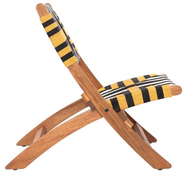Zuo® Modern Sunbeam Multicolor Wood Outdoor Lounge Chair-2