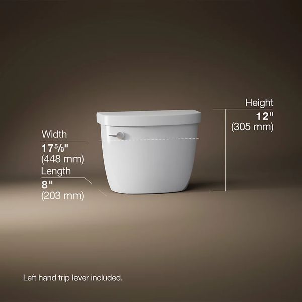 KOHLER® Cimarron® White Toilet Tank, 1.28 Gpf-4