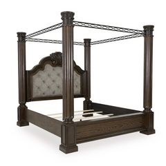 Signature Design by Ashley® Maylee Dark Brown Queen Canopy Bed