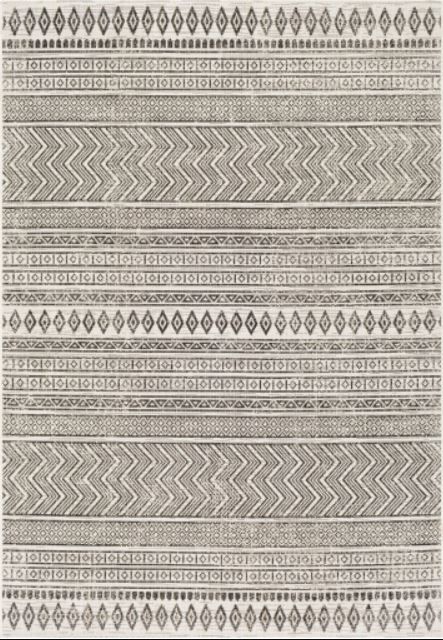 Surya Eagean Black/White 4'x6' Area Rug-0