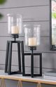 A & B Home Black/Clear Small Candle Holder-4