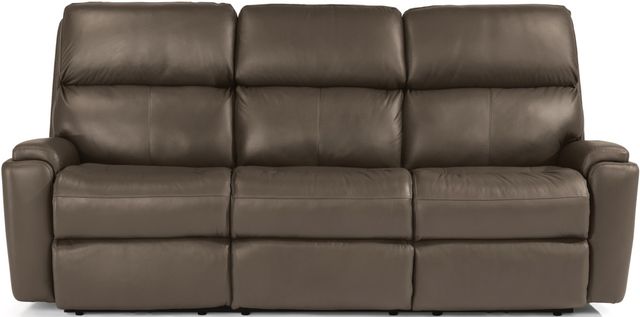 Flexsteel® Rio Dark Stone Power Reclining Sofa with Power Headrests-1