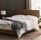 Avocado City Walnut Twin Platform Bed with Headboard-3