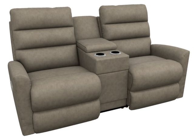 La-Z-Boy® Liam Mushroom Power Wall Reclining Loveseat with Console and Headrest-0
