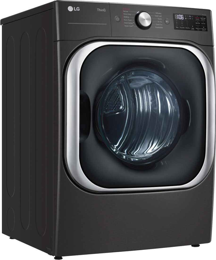 LG 9.0 Cu. Ft. Black Steel Gas Dryer - Thumbnail 4