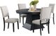 Elements International Maddox 5-Piece Dark Oak/Taupe Oval Dining Set-0