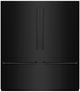 ZLINE 72" 39.6 Cu. Ft. Black Stainless Steel Built-In French Door Refrigerator with Water Dispensers, Ice Makers, and Graphite Gray Interior-0