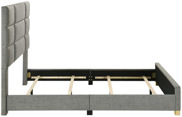 Coaster® Ines Gray Eastern King Upholstered Panel Bed-3