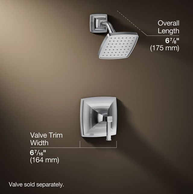 KOHLER® Riff® Rite-Temp® Polished Chrome 2.5 GPM Shower Trim Kit-2