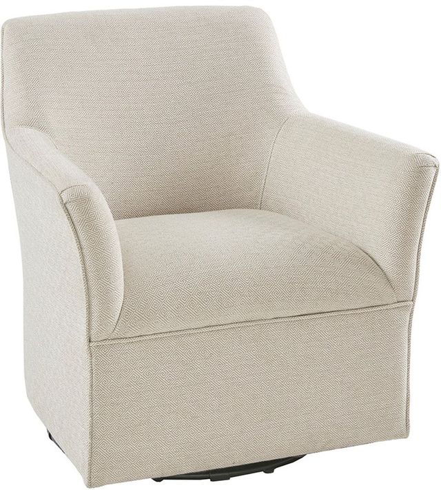 Olliix by Madison Park Cream Augustine Swivel Glider Chair-0