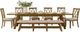 Jofran Inc. Telluride 8-Piece Gold Trestle Dining Table Set-0