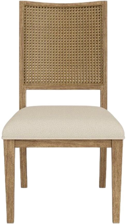 Riverside Furniture Bozeman 2-Piece Beige/Toasted Almond Cane Back Dining Side Chair Set-2