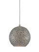 Currey & Company Giro Painted Silver/Nickel/Blue 1-Light Multi-Drop Pendant-0