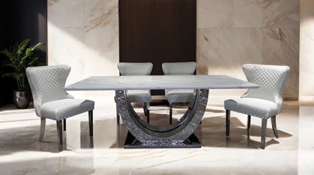 Furniture of America® Portanova Chrome Dining Table-1