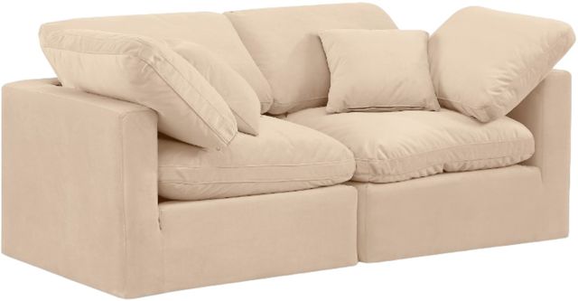 Meridian Furniture Indulge 2-Piece Beige 70" Sofa-0