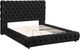 Crown Mark Flory Black Upholstered Queen Panel Bed-1