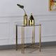 ACME Furniture Veises Glass Top End Table with Champagne Base-2