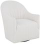 Fairfield® Sutton White Quilted Channel Back Swivel Chair-0