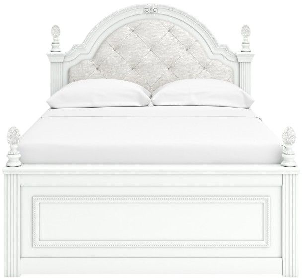 Signature Design by Ashley® Kozlani White Youth Full Upholstered Storage Panel Bed-2