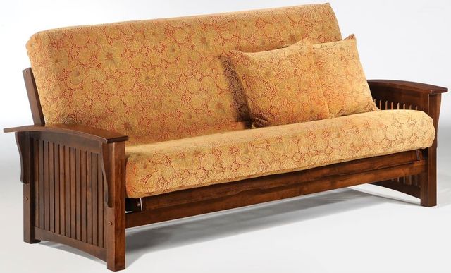 Night & Day Furniture™ Winter Black Walnut Queen Moon Glider Futon-0