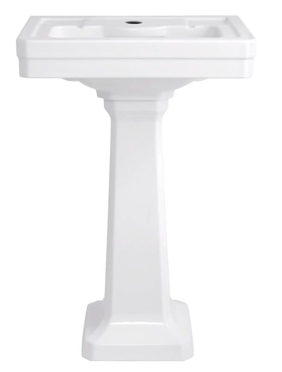 DXV Fitzgerald Canvas White Pedestal Sink Leg-0