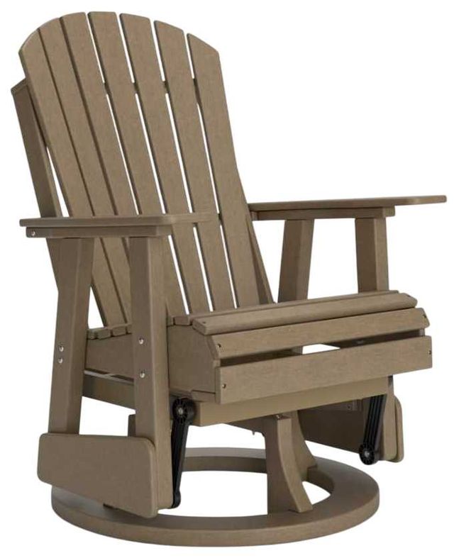 Signature Design by Ashley® Hyland Wave Driftwood Plastic Outdoor Swivel Glider Chair-0