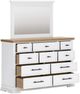 Benchcraft® Ashbryn Natural/White Dresser and Mirror-1