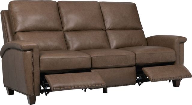 Hooker® Furniture Ready-Made Upholstery Julian Rowe Chocolate Power Reclining Sofa with Power Headrest-1