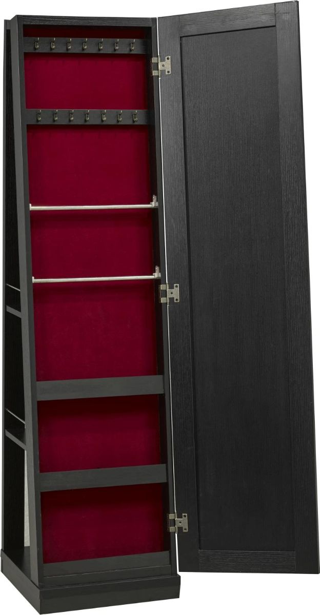 Brassex Inc. Black Jewelry Cabinet-1