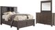 Liberty Furniture Thornwood Hills 3-Piece Rock Beaten Brown King Bookcase Bed Set-0
