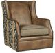 King Hickory Customizable Grayson Leather and Fabric Swivel Glider-0