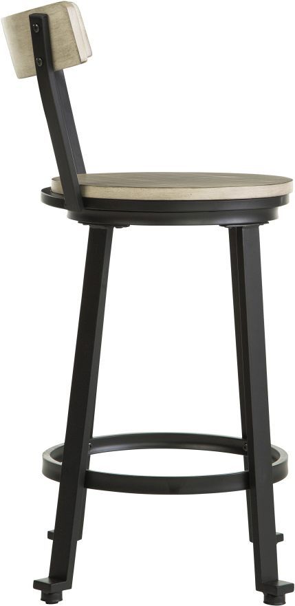 Signature Design by Ashley® Melenski Light Tan/Black Counter Stool-3