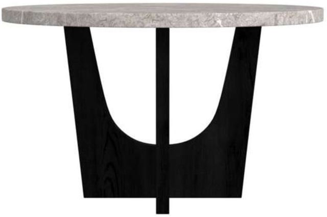 Elements International Oregon Gray Faux Marble Top Counter Table with Black Base-3
