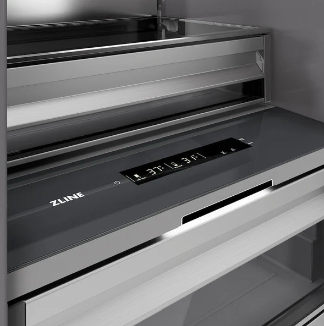 ZLINE 30 in. 16.7 Cu. Ft. Column Refrigerator in Black Stainless