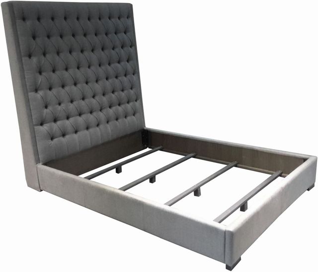 Coaster® Camille Grey California King Button Tufted Bed-1
