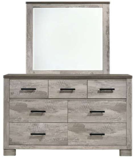 Elements International Millers Cove 4-Piece Gray Full Panel Bedroom Set-2