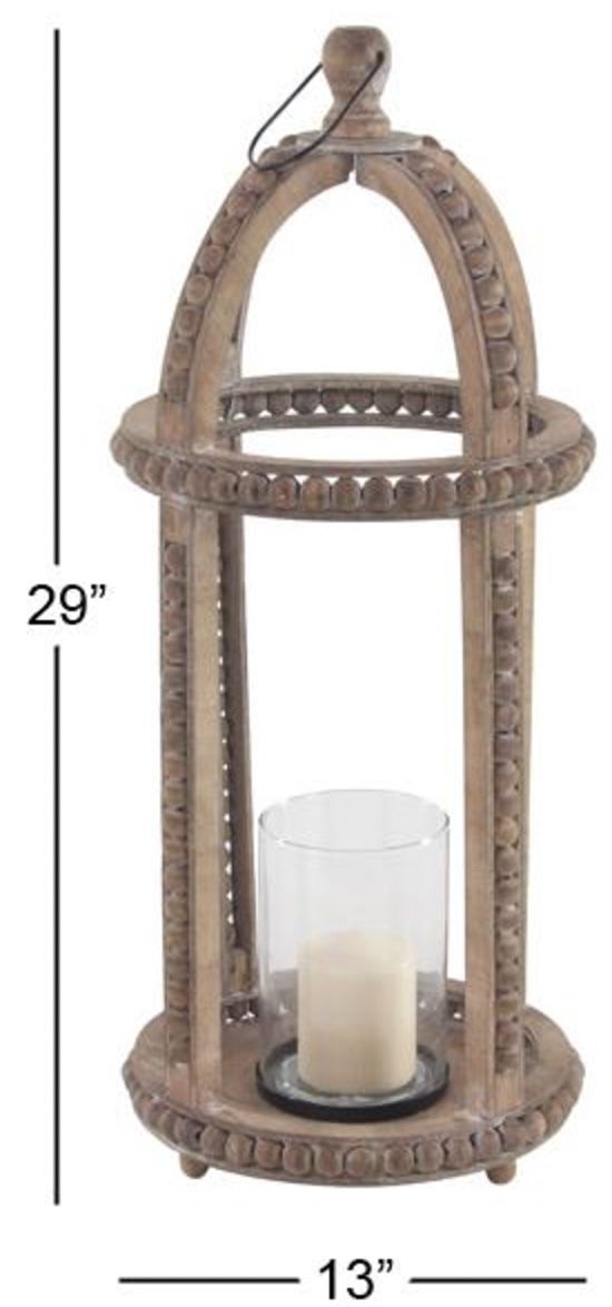 Deco Marche Brown 29” Candle Lantern-3
