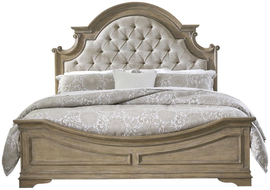 Liberty Furniture Magnolia Manor 4-Piece Weathered Bisque Queen Bedroom Set - Thumbnail 4
