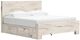 Benchcraft® Lawroy Light Natural King Panel Bed with 2-Drawer Storage-0