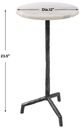 Uttermost® Puritan White Drink Table with Rustic Aged Black Base-2