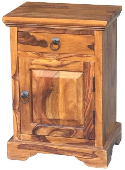 Jaipur Furniture Ganga Brown Right Handle Bedside Table-0
