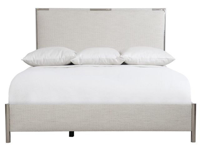 Bernhardt Modulum Stainless Steel/White King Panel Bed-1