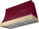AGA Marquee 48" Cranberry Wall Mounted Range Hood  with Brushed Brass Trim-0