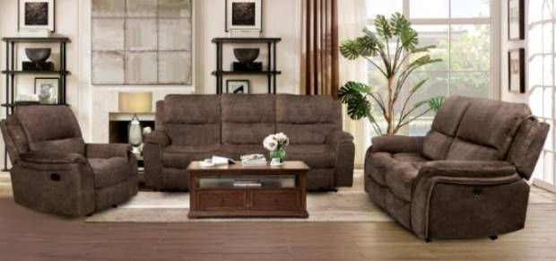 Furniture of America® Henricus Dark Brown Manual Reclining Loveseat-1